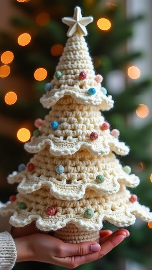 Cozy Crochet Cone Trees – Stylish Textured Decor Pattern PDF